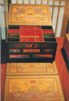 Korean Handmade paper sewing box