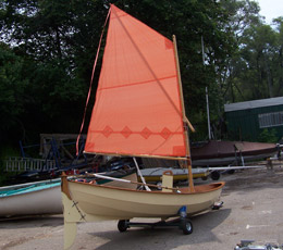 making skerry sail Orange Polytarp sail