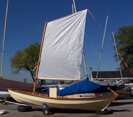 making skerry sail white Polytarp sail