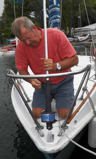 installing roller furling on a sailboat
