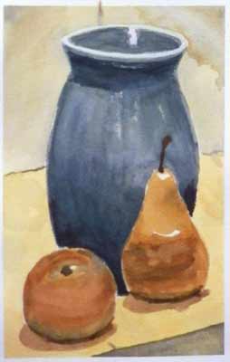 pears watercolour painting
