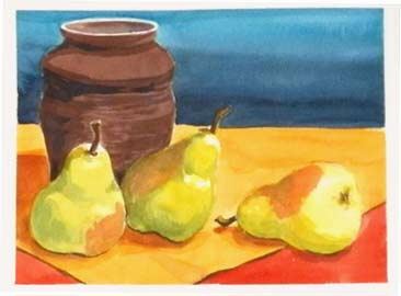 pears watercolour