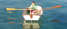Rowing an apple pie dinghy